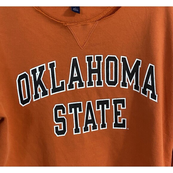 Oklahoma State Cowboys Sweatshirt Mens Medium Orange Crewneck Pullover NCAA - Picture 2 of 9